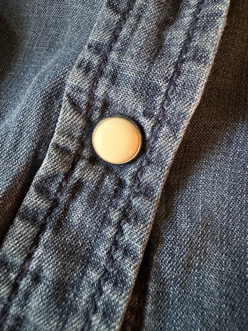 LOLA RIVER Denim Blue Soft Tencel Lyocell Snap-Down Shirt, Women’s Size XL. - Picture 7 of 7